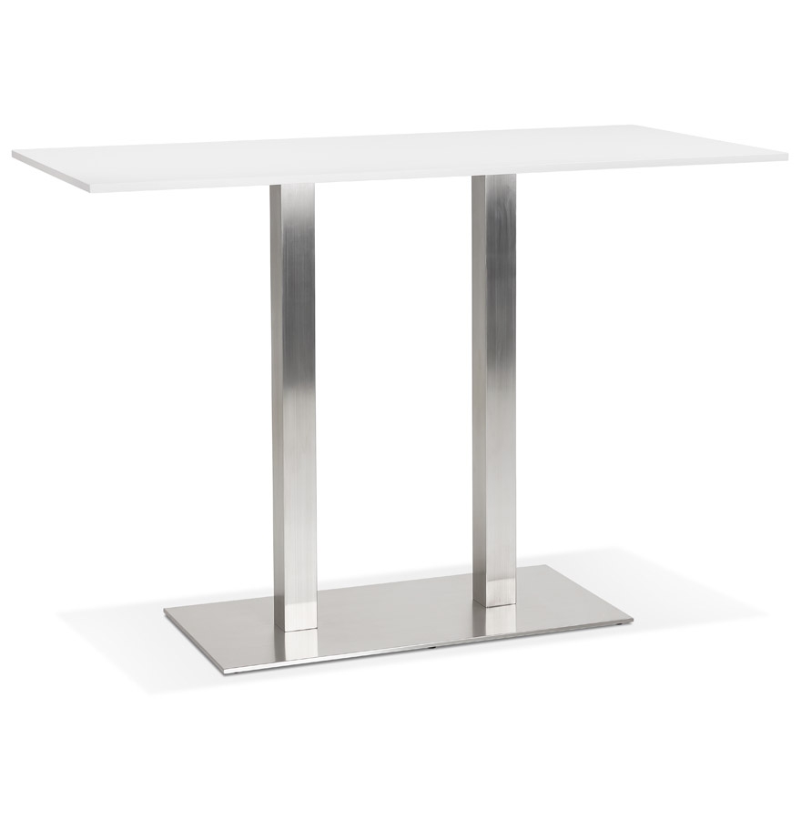 Denver Bar Hoher Designertisch | Weißes MDF | 160x80x100 cm