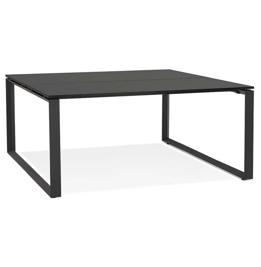 BAKUS SQUARE Banktisch | Schwarzes MDF Melaminholz | 140x140x74 cm