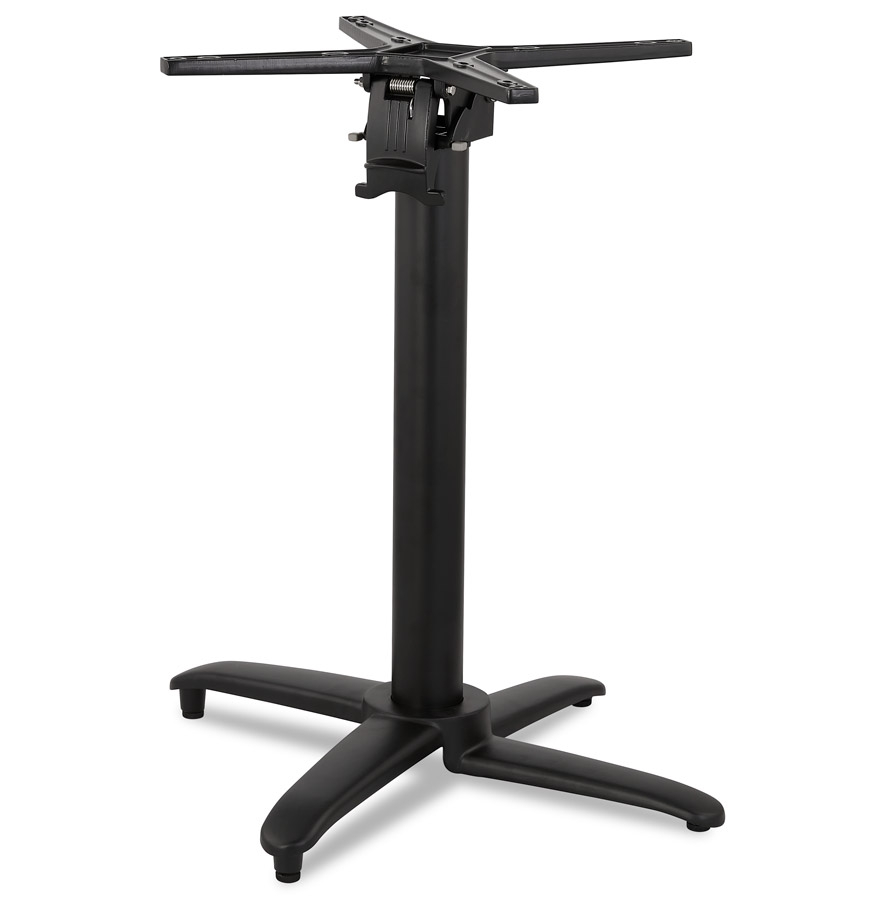 Klappbares PRATIK 75 Tischbein | Schwarz lackiertes Aluminium | Höhe 73 cm