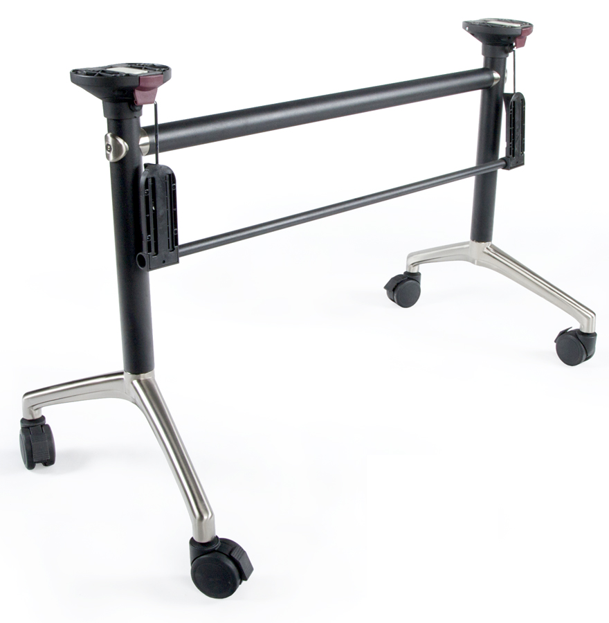 FLEXO BASE Tischbein | Schwarze kippbare Stahlkonstruktion | Gewicht 13,3 kg