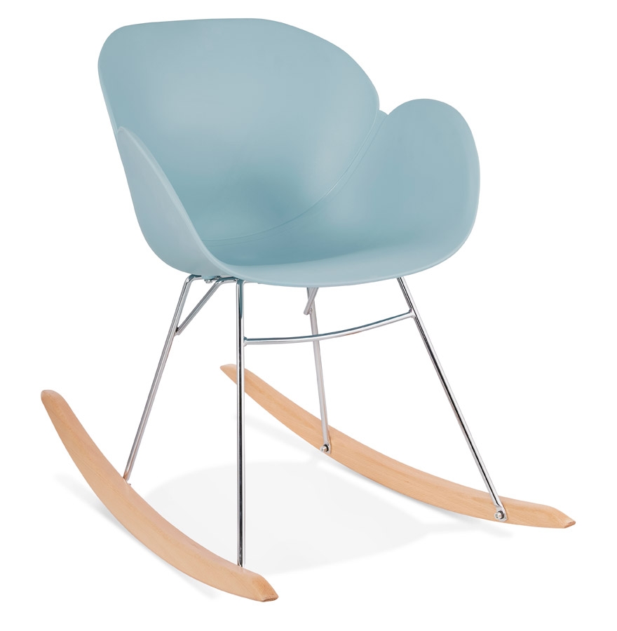 Blauer BASKUL Design Kunststoff Schaukelstuhl | 79x59x99 cm