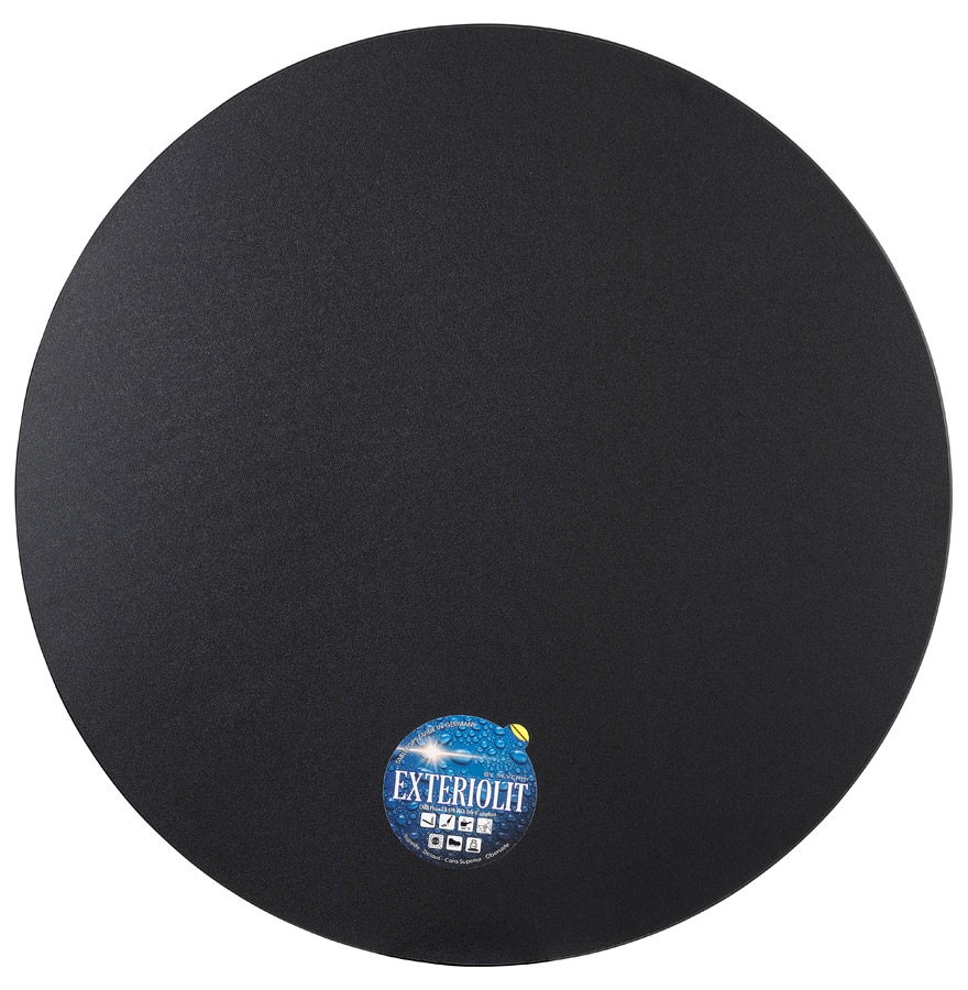 Runde schwarze LIMULE Tischplatte | Multiplex Holz HPL | Ø 68 cm