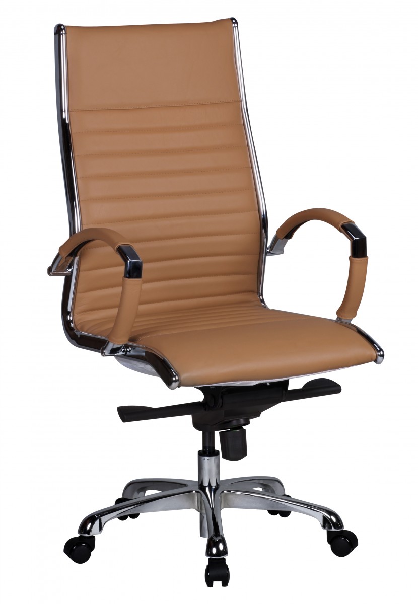 Amstyle chefsessel salzburg 1 leder caramel bürostuhl 5-punkt mechanik drehstuhl