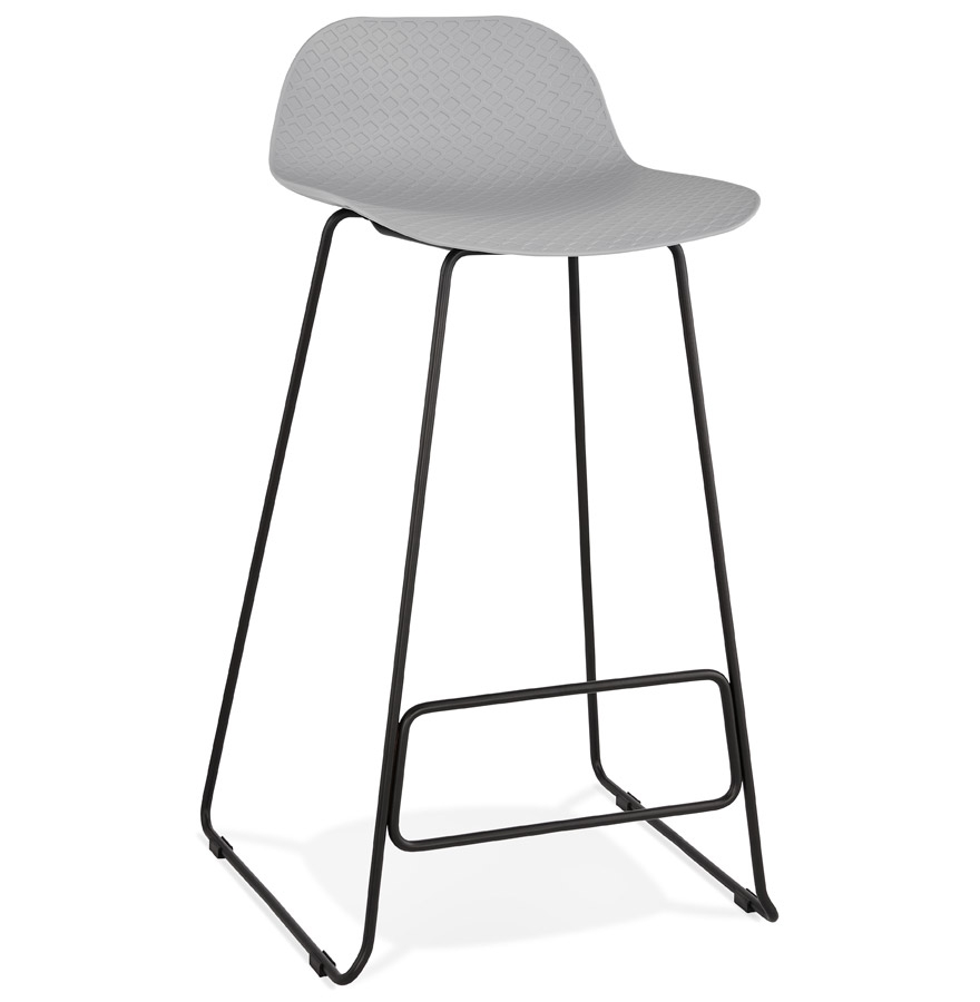 BABYLOS Designer Barhocker | Grau | 53x50,5x95 cm