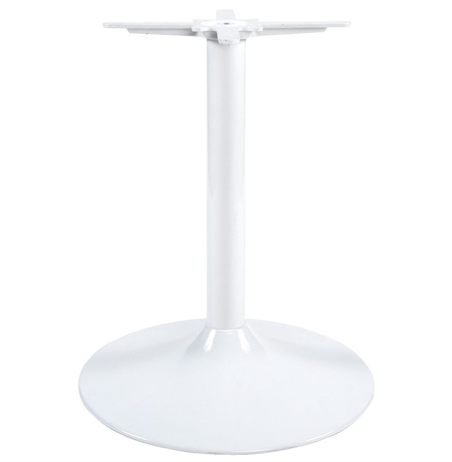 BIANKO Tischbein aus weiß lackiertem Metall | Höhe 75 cm | Durchmesser 60 cm