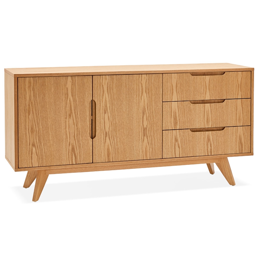 Design-Sideboard Portobello aus MDF mit Eschenfurnier Natur | Beige | 150x75x40 cm