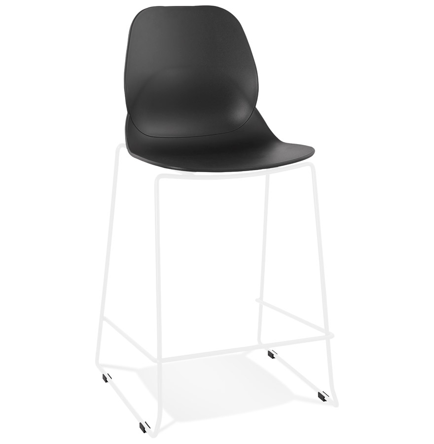BERLIN MINI Snack-Hocker stapelbar mittlere Höhe | Schwarz & Weiß | 101 cm