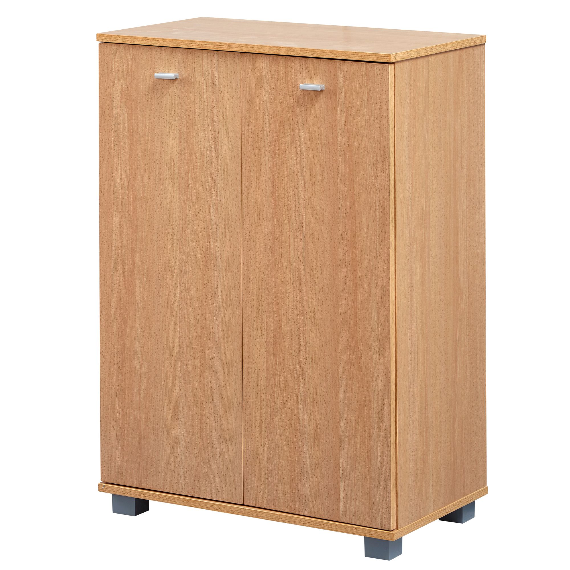 Design Schuhschrank Holz Buche | Farbe Buche | Maße 60x90x35 cm
