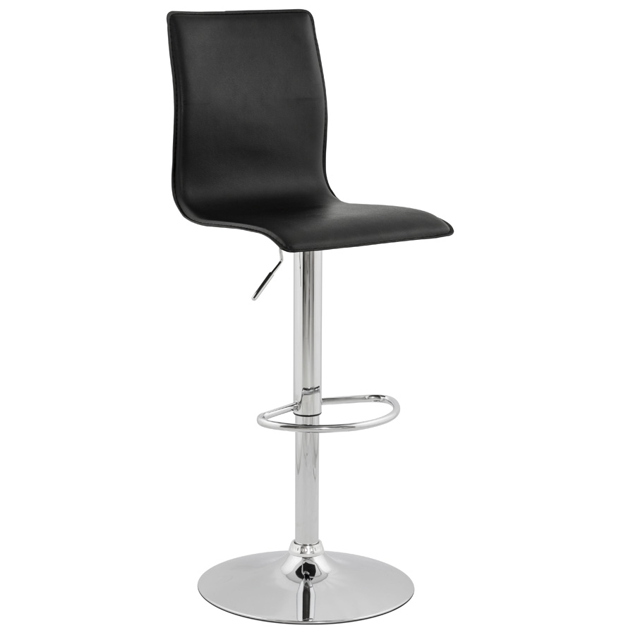 ALTO Design-Barhocker aus schwarzem Kunstleder | Höhenverstellbar bis 120 cm
