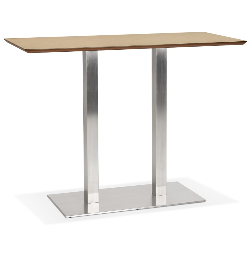 Design-Barhochtisch MAMBO BAR | MDF-Eiche natur Finish | Beige/Schwarz | 150x70x100 cm