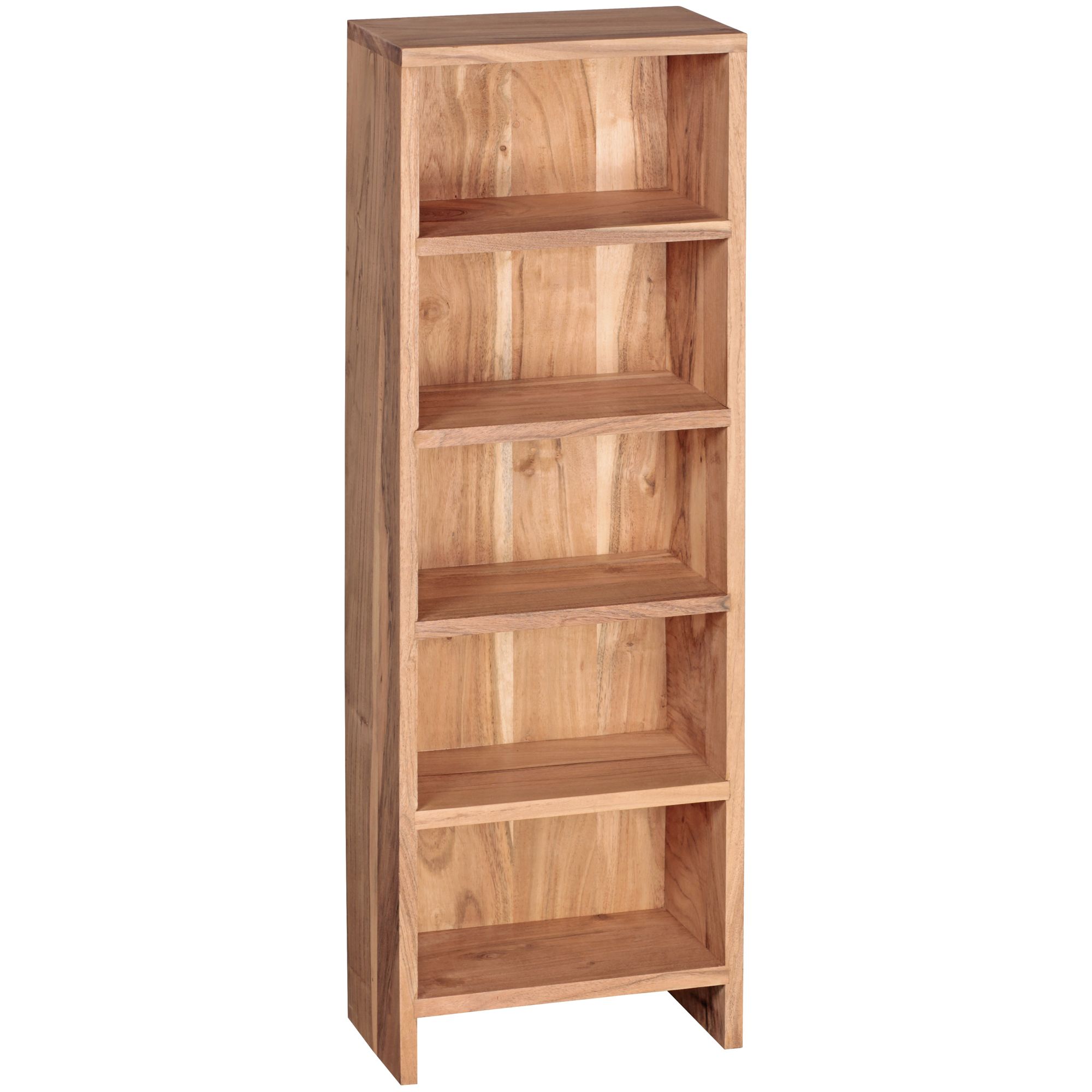 CD Regal | Massivholz Akazie Natur | 90 cm Höhe