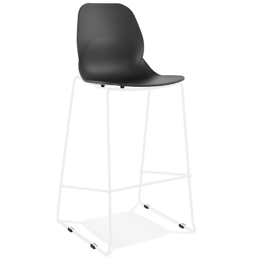 BERLIN Designer Barhocker stapelbar | Schwarz & Weiß | 111 cm
