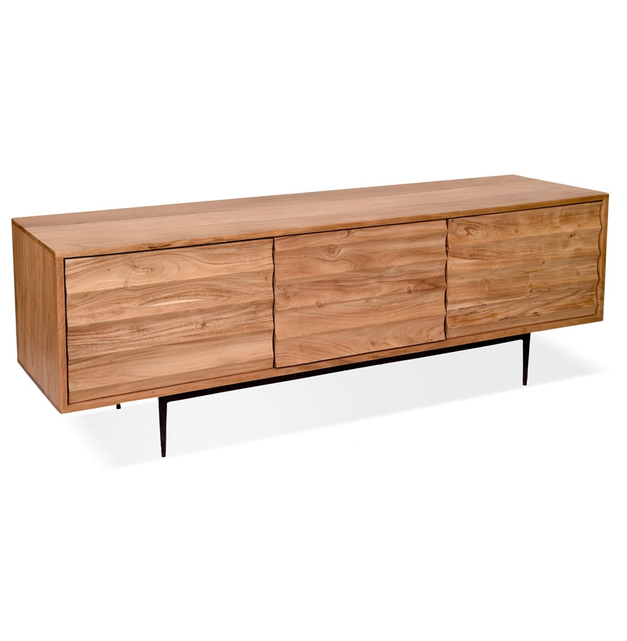 Design-TV-Schrank aus Akazienholz Braun | 147x39x50 cm