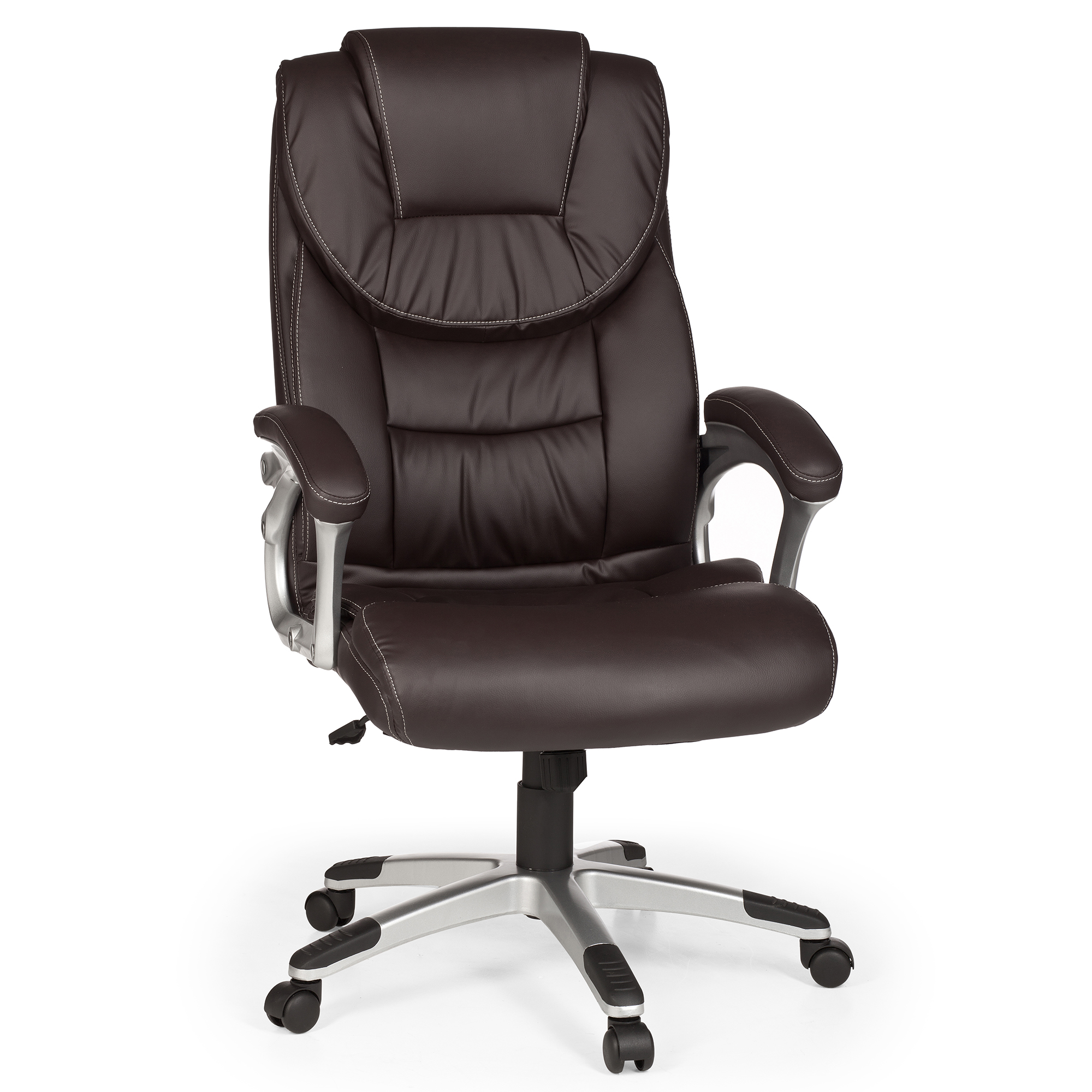 Bürostuhl drehstuhl kunstleder ergonomisch braun chefsessel schreibtischstuhl