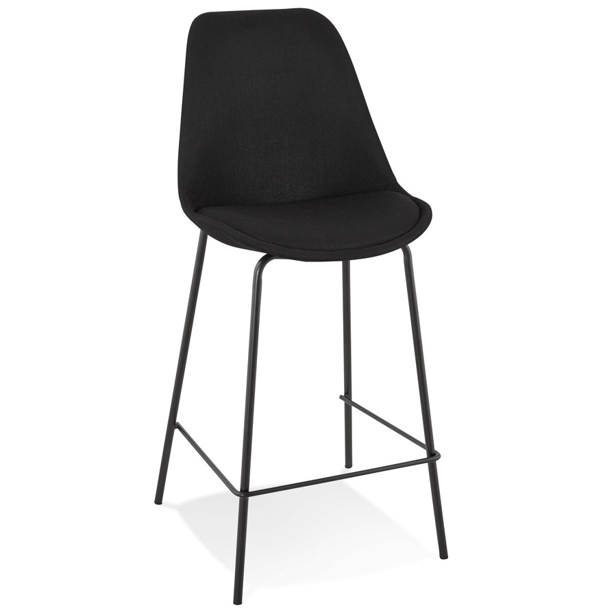 ALOE MINI Bartischstuhl mittlerer Höhe | Schwarzer Stoff | 45x49x105 cm
