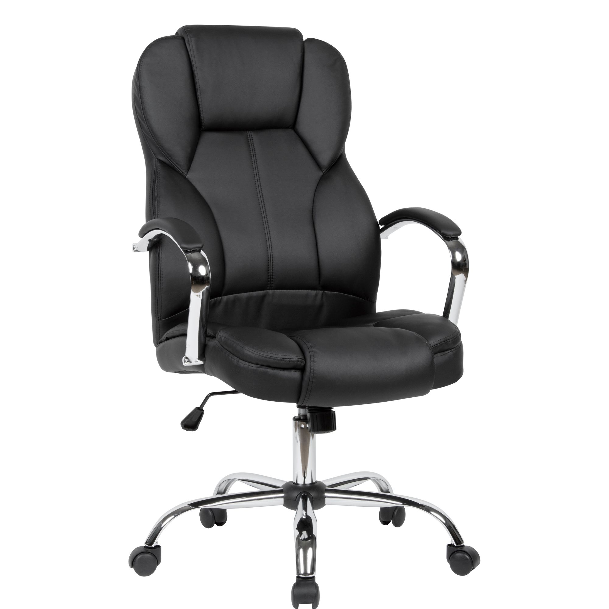 Amstyle chefsessel kunstleder schwarz büro drehstuhl schreibtischstuhl 120kg