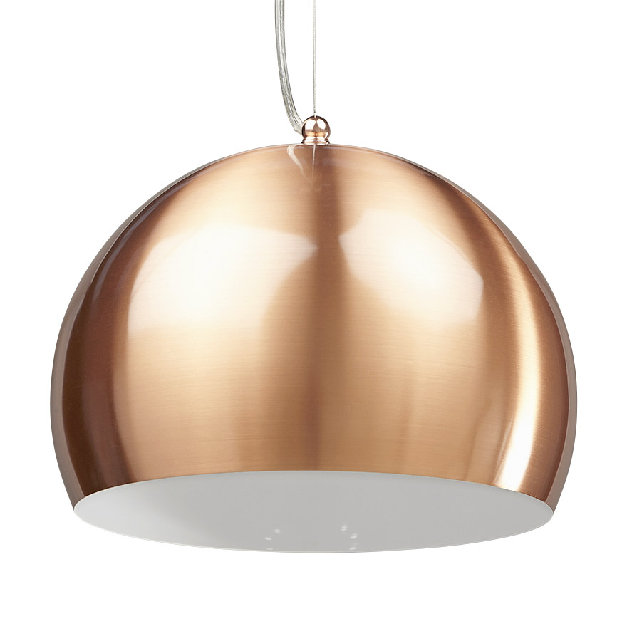 Designer Hängeleuchte POGO | Kupferfarbener Aluminium | 30x30x20 cm