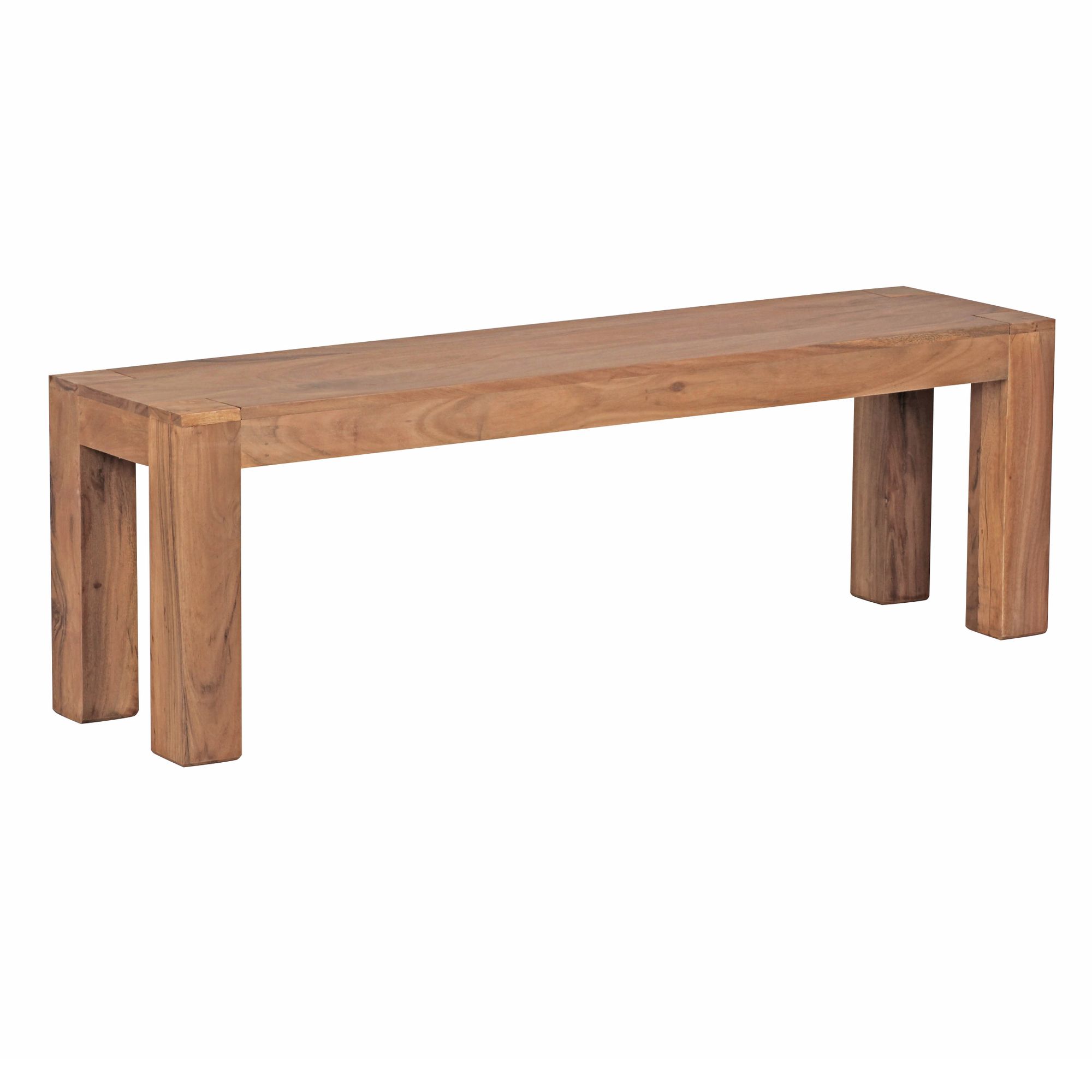 Esszimmer Sitzbank MUMBAI Massiv-Holz Akazie | Natur | 140 x 45 x 35 cm