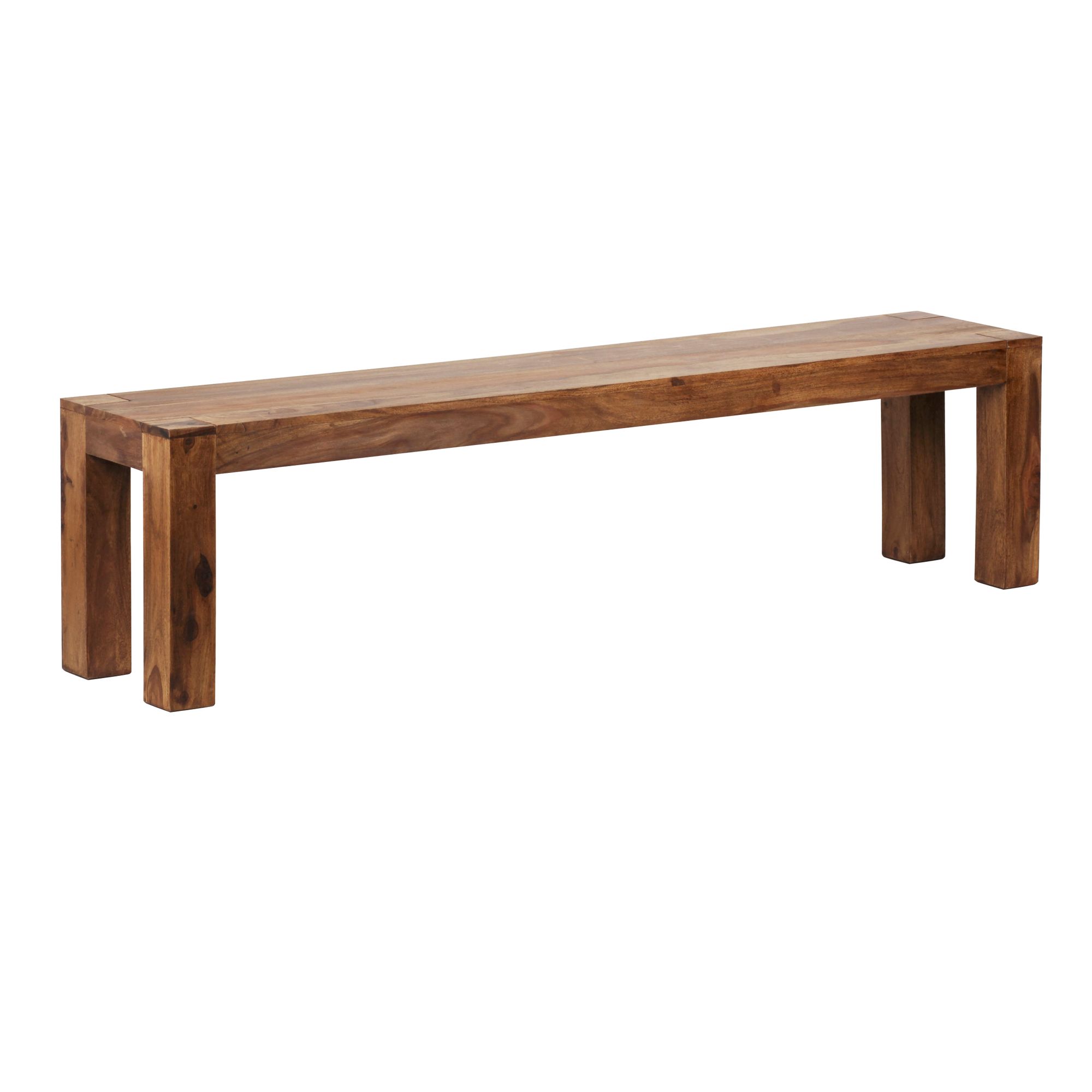 Esszimmer Sitzbank MUMBAI Massivholz Sheesham | Farbe Sheesham | 180 x 45 x 35 cm