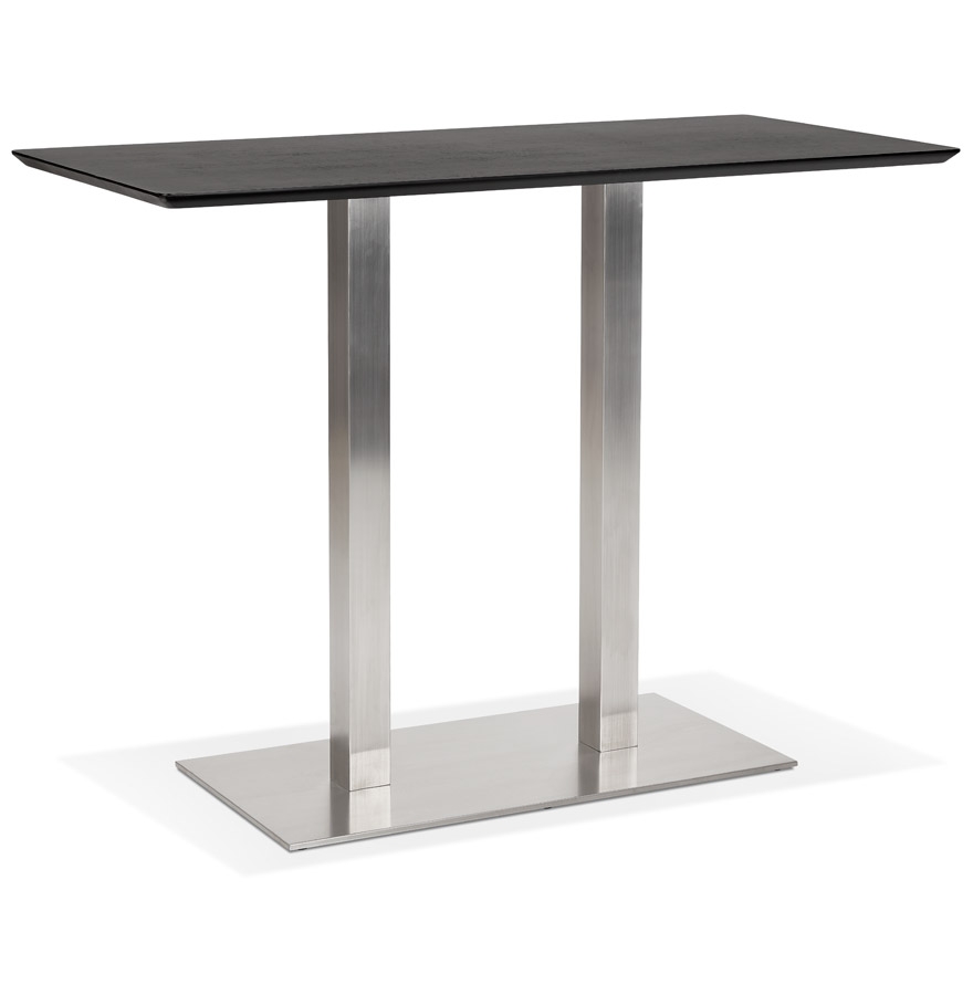 Design-Barhochtisch MAMBO BAR | MDF-Ash Finish Schwarz | Schwarz | 150x70x100 cm
