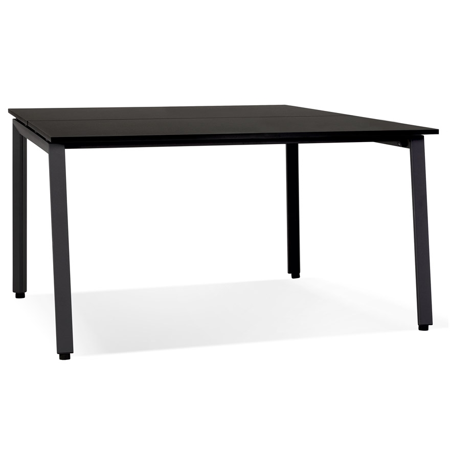 AMADEUS SQUARE Besprechungstisch | Schwarzes Melamin-MDF-Holz | 160x160x74,5 cm