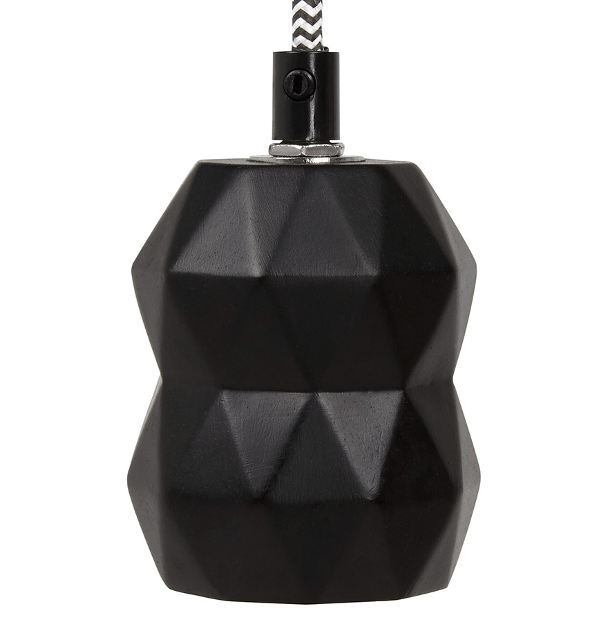 Designer-Fassung 'SOKET' Schwarz | Schwarz lackiertes Metall | H 15 cm, B 11 cm, L 11 cm