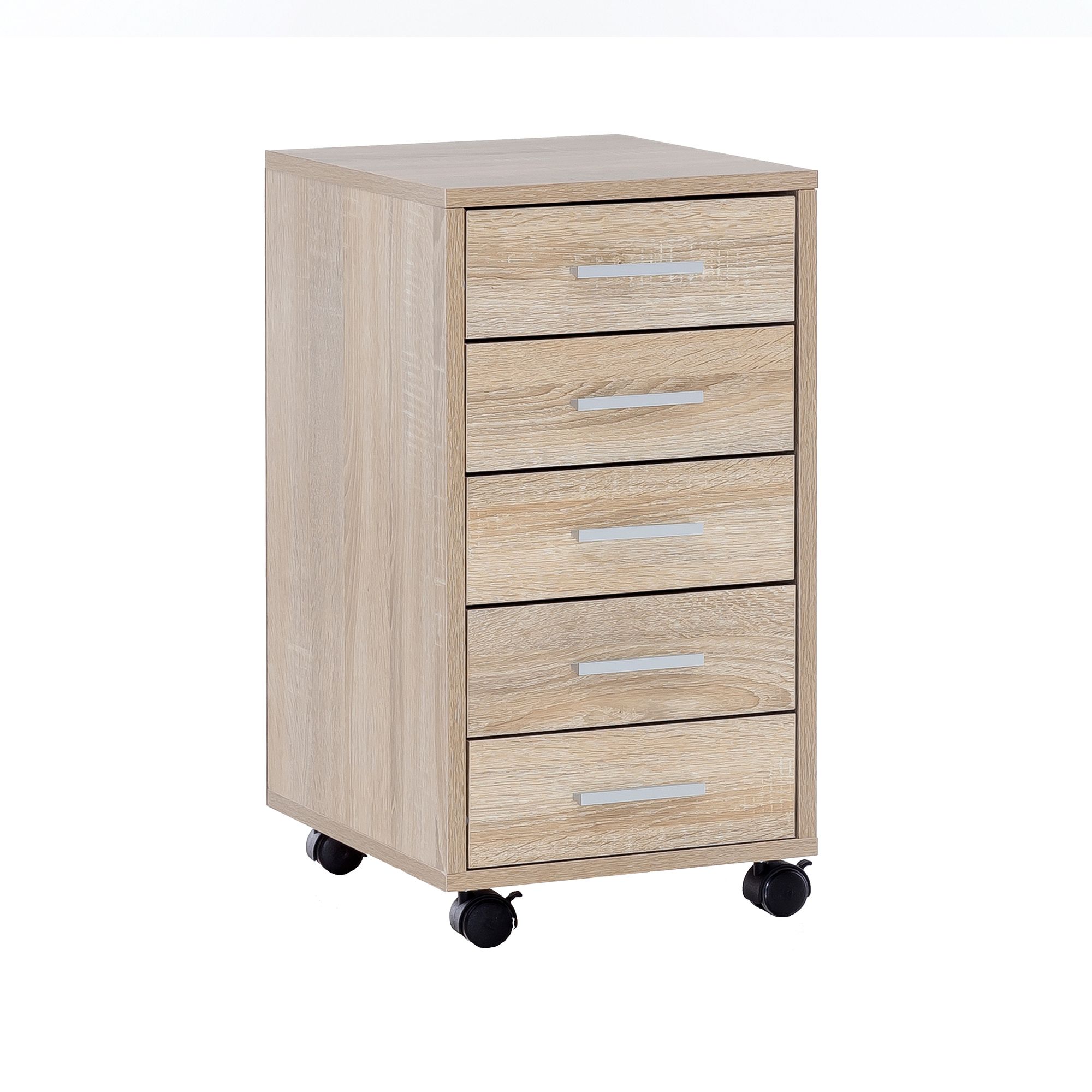Rollcontainer Sonoma | Holz Melaminbeschichtet | 33 x 63 x 38 cm