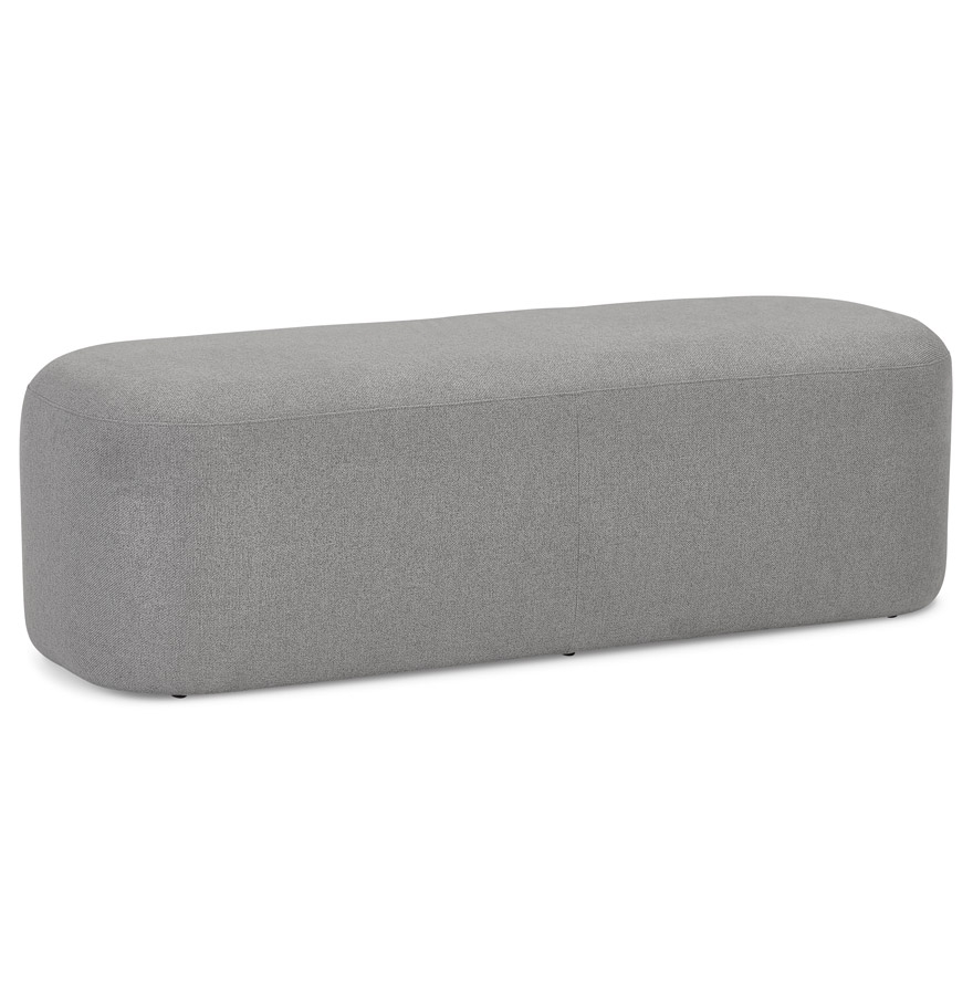 Design-Bank in dunkelgrauem Stoff | 120x40x40 cm | Schwarze Polyurethan-Struktur