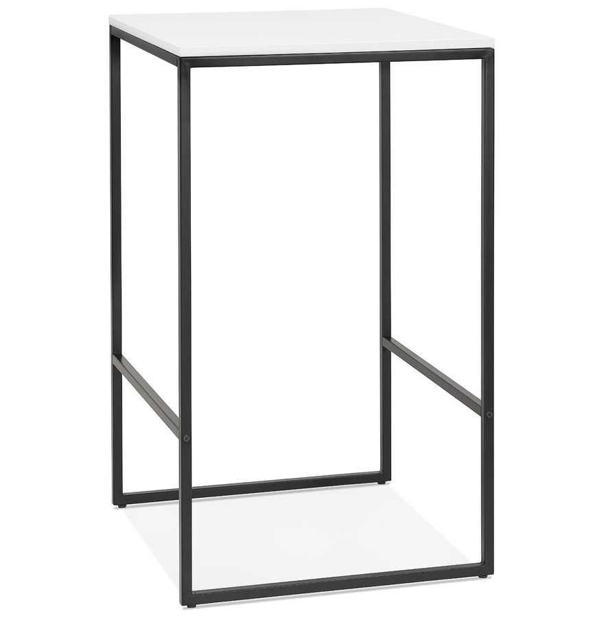 ORTOS Industrielle Hohe Tisch | Weiß und Schwarz | 60x60x102 cm